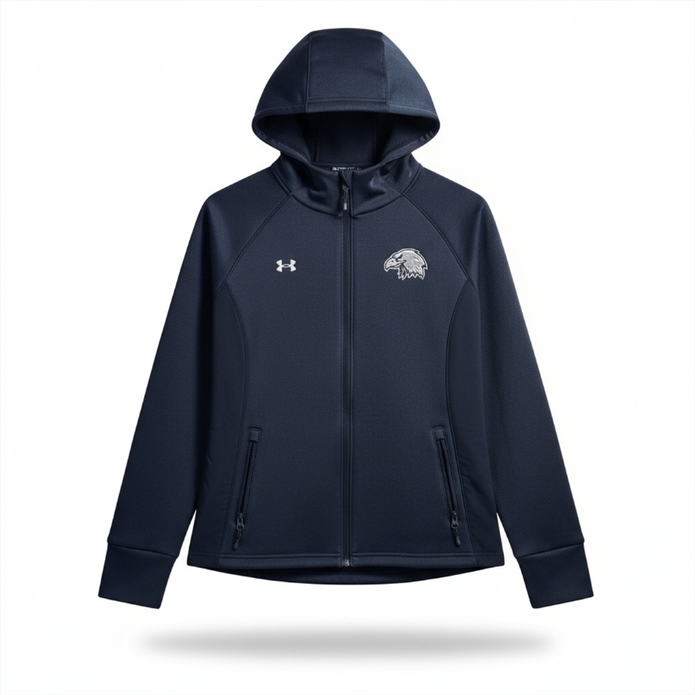 Under Armour Zip Hoodie Jacket | Black Eagle Logo | Loose Fit | Medium (M)